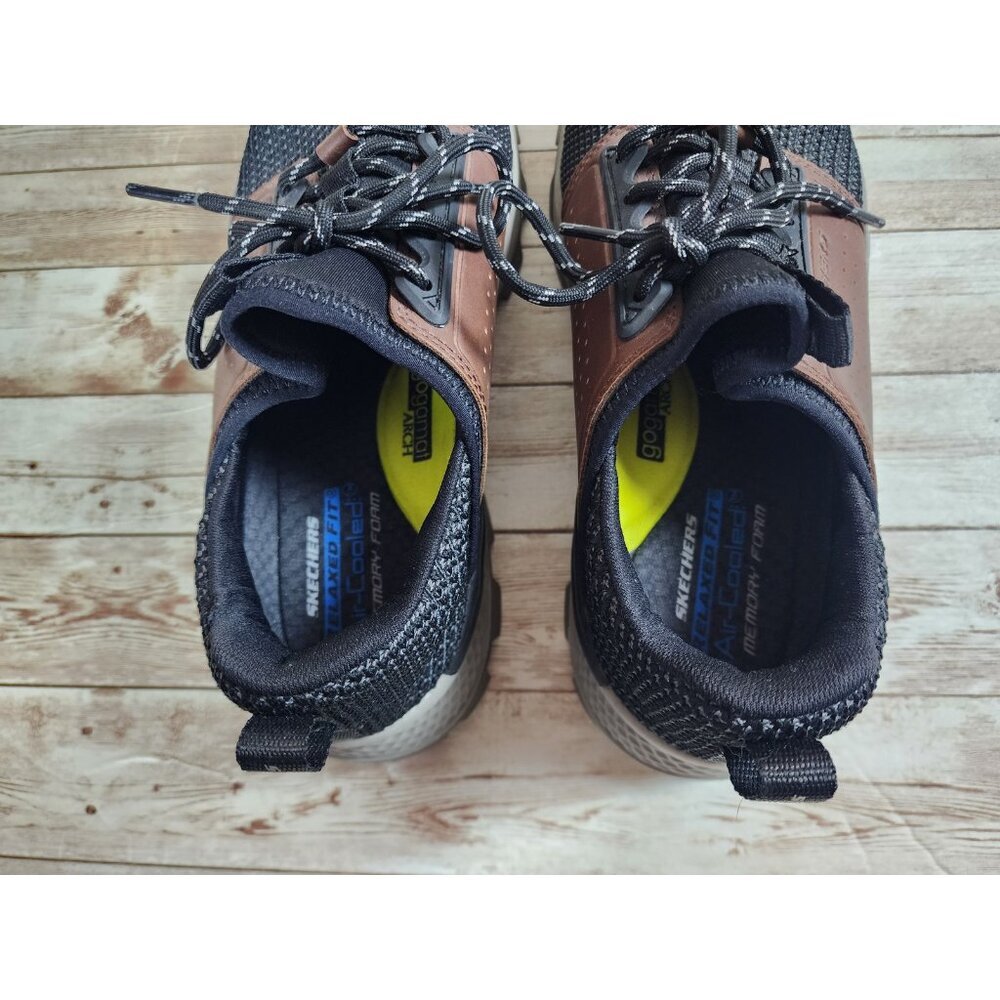 Skechers 204292 Riglen Charlo Men's Size 9.5 Black Brown Mesh Shoes Memory Foam - Picture 5 of 8